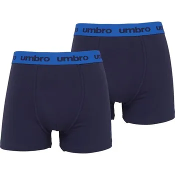 Pánské boxerky Umbro BOXER SHORT 2 PACK M Tmavě modrá, Modrá, Černá