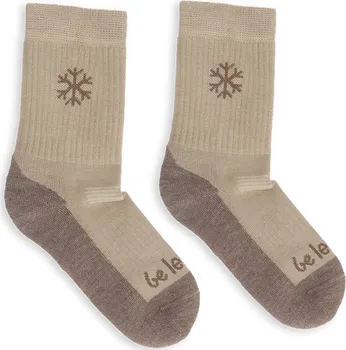 Dámské ponožky Dětské barefootové ponožky Be Lenka Kids Crew Merino Wool béžová Velikost: 27-30