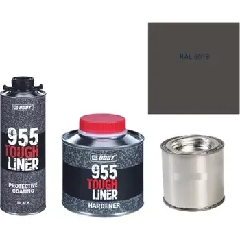 Autolak HB BODY 955 RAPTOR tough liner - 2k polyuretan textura set/báze + tužidlo + barva /RAL 8019 900ml