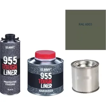 Autolak HB BODY 955 RAPTOR tough liner - 2k polyuretan textura set/báze + tužidlo + barva /RAL 6003 900ml