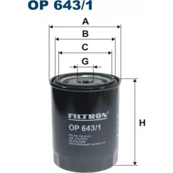 Olejový filtr FILTRON Olejový filtr OP 643/1