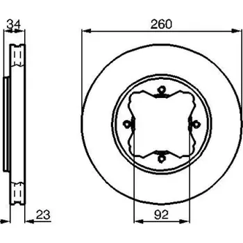 Brzdový kotouč BOSCH Brzdový kotouč větraný Ø260mm 0 986 478 568