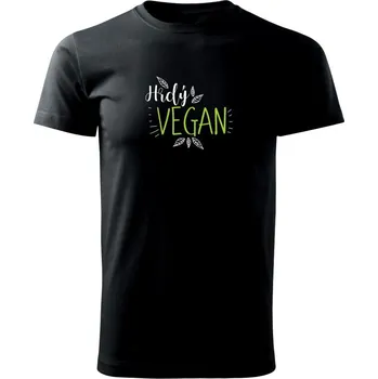 Pánské tričko Hrdý vegan - Triko extra velké (5-8XL) - 5XL ( Černá )