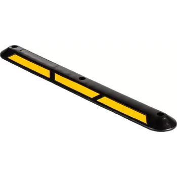 parkovací zábrana Černo-žlutý gumový parkovací doraz - délka 100 cm, šířka 13 cm, výška 4,5 cm