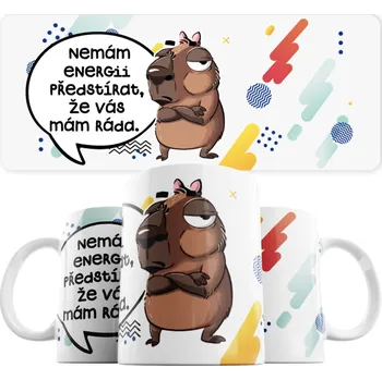 Hrnek Nemám energii předstírat, že vás mám ráda - Modrá