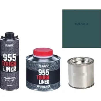 Autolak HB BODY 955 RAPTOR tough liner - 2k polyuretan textura set/báze + tužidlo + barva /RAL 6004 900ml
