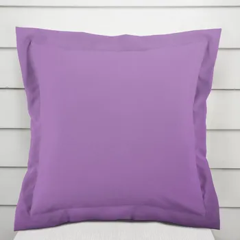 Povlak na dekorativní polštářek Bavlněný saténový povlak na polštář s lemem ST-009 Levandulový 40 x 40 cm
