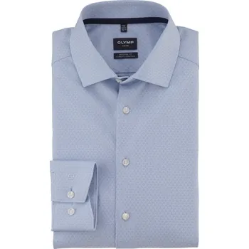 Pánská košile OLYMP Luxor 24/7 Modern Fit společenská košile 130074 11 Modrá 45