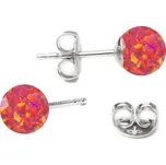 NUBIS® Stříbrné opálové náušnice - 5 mm - NBP20-OP23