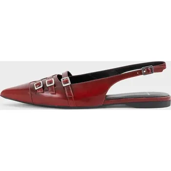 Dámské baleríny Kožené baleríny Vagabond Shoemakers HERMINE červená barva, s odkrytou patou, 5533-118-47 5533.118.47 33X, EUR 38