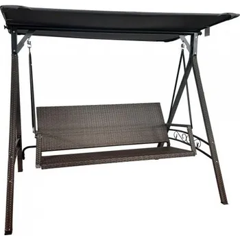 Zahradní houpačka Zahradní houpačka Rattan Černá Doprava ZDARMA.