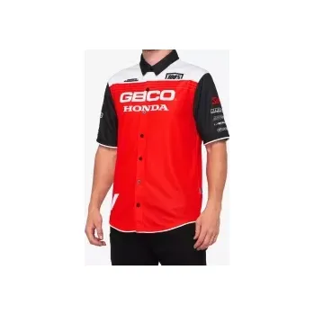 Pánská košile S100 košile BLITZ, 100% - USA (červená/bílá/černá, vel. S)