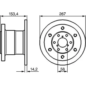 Brzdový kotouč BOSCH Brzdový kotouč plný Ø266,6mm 0 986 478 647