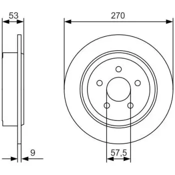 Brzdový kotouč BOSCH Brzdový kotouč plný Ø270mm 0 986 479 A79