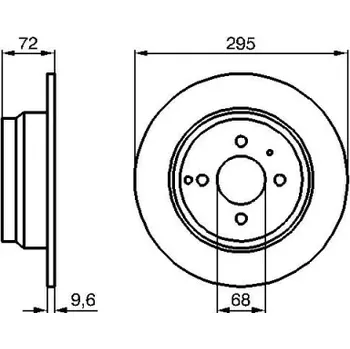 Brzdový kotouč BOSCH Brzdový kotouč plný Ø295mm 0 986 478 640