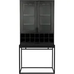 Černá vinotéka z dubového dřeva pro 20 lahví, 89x181 cm Travis – Zuiver ID_1571686