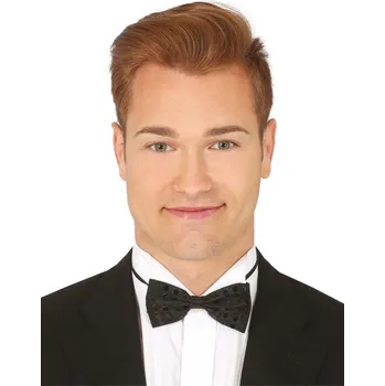 Karnevalový doplněk GuircaČerný motýlek - flitrovaný