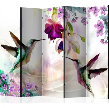 Paraván Paraván - Kolibříci a květiny II Velikost: 225x172 cm, Provedení: Jednostranný