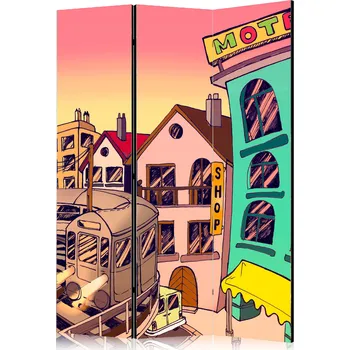 Paraván Paraván - Ráno ve městě Velikost: 135x172 cm, Provedení: Jednostranný