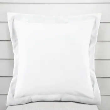 Povlak na polštářek Bavlněný saténový povlak na polštář s lemem ST-001 Bílý 50 x 60 cm