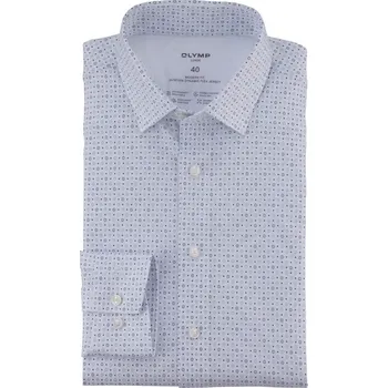 Pánská košile Olymp Luxor 24/7 Modern Fit společenská košile 134474 00 Bílá 40