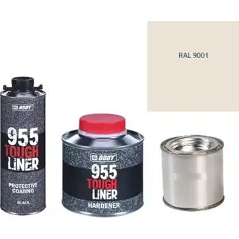 Autolak HB BODY 955 RAPTOR tough liner - 2k polyuretan textura set/báze + tužidlo + barva /RAL 9001 900ml