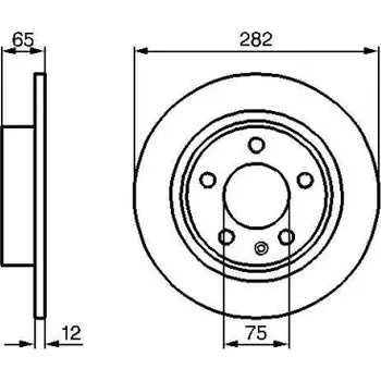 Brzdový kotouč BOSCH Brzdový kotouč plný Ø281.8mm 0 986 478 891
