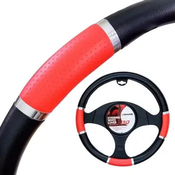 Potah na volant 4CARS POTAH VOLANTU 37-39CM černo-červený