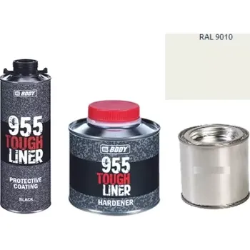 Autolak HB BODY 955 RAPTOR tough liner - 2k polyuretan textura set/báze + tužidlo + barva /RAL 9010 900ml