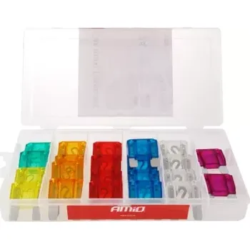Autoelektrika AMIO autopojistky MAXI pouzdro 24ks Mix