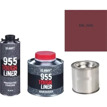 Autolak HB BODY 955 RAPTOR tough liner - 2k polyuretan textura set/báze + tužidlo + barva /RAL 3004 900ml