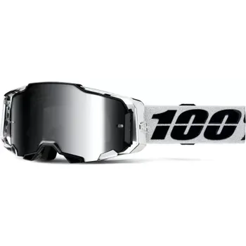 Příslušenství k helmě na motorku S100 ARMEGA 100% brýle ATAC, stříbrné plexi