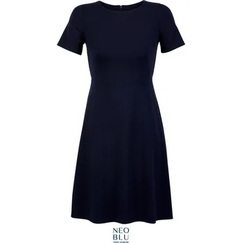 Dámské šaty NEOBLU Šaty s krátkým rukávem Camille Barva: 02-námořní modrá, Velikost: 40