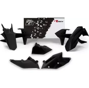 sada plastů KTM, RTECH (černá, 5 dílů, vč. levého krytu vzduch filtru)