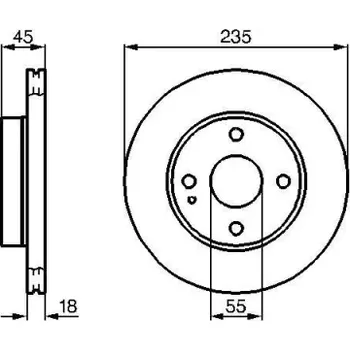 Brzdový kotouč BOSCH Brzdový kotouč větraný Ø235mm 0 986 478 241