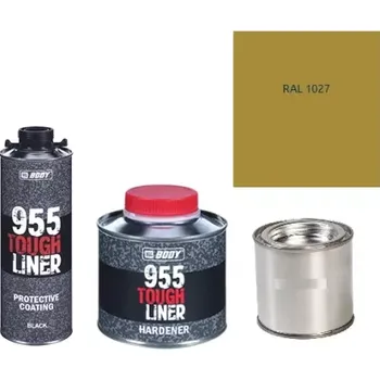 Autolak HB BODY 955 RAPTOR tough liner - 2k polyuretan textura set/báze + tužidlo + barva /RAL 1027 900ml