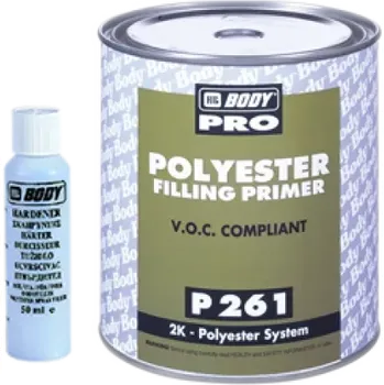 Karosářský tmel HB BODY P261 2K polysterový tmel s plničem 1L