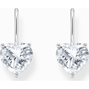 Náušnice Thomas Sabo H2288-051-14 Silver dangle earrings w. white cubic zirconia heart