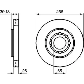 Brzdový kotouč BOSCH Brzdový kotouč větraný Ø256mm 0 986 479 054