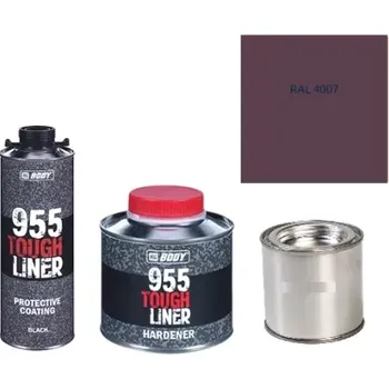 Autolak HB BODY 955 RAPTOR tough liner - 2k polyuretan textura set/báze + tužidlo + barva /RAL 4007 900ml