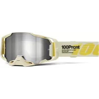 Příslušenství k helmě na motorku S100 ARMEGA 100% brýle BARELY, zrcadlové stříbrné plexi