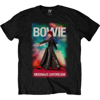David Bowie Moonage 11 Fade Black 2XL Tričko
