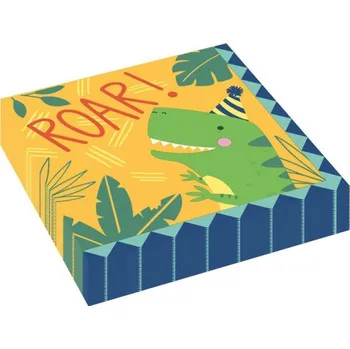 Papírový ubrousek Amscan Ubrousky Dinosaurus 16 ks 33cm x 33cm