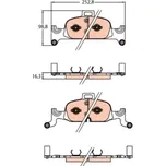 TRW Sada brzdových doštiček GDB2126