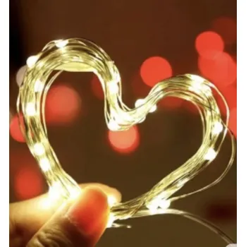 Vánoční dekorace Nano LED řetěz 20led/2m s programy a knoflíkovou baterií bílá studená