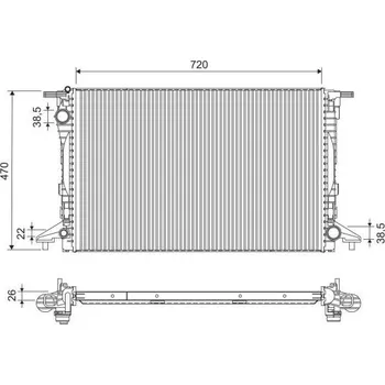 Chladič motoru Chladič, chlazení motoru VALEO 701293