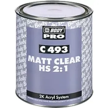 Autolak HB BODY 493 akrylový lak matný 1L
