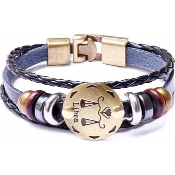 Náramek Náramek kožený pro znamení Váhy obvod cca 19,5 cm