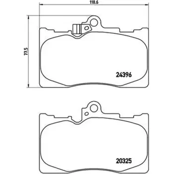 Brzdová destička BREMBO Sada brzdových doštiček P83 072