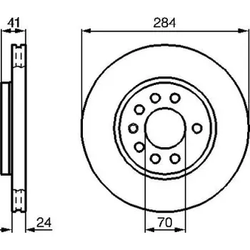 Brzdový kotouč BOSCH Brzdový kotouč větraný Ø284mm 0 986 478 717